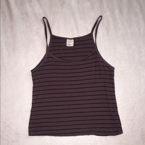 purple stripped tank top